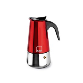IBILI - Moca Rosso espresso machine, 6 cups, 280 ml, Stainless steel, Suitable for induction