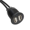 TENINYU USB 2.0 Flush Mount Cable, Dual USB Car Panel