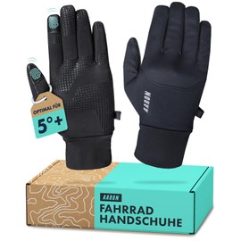 AARON Gloves Cycling Gloves for Men and Women - Non-Slip Touchscreen Cycling Gloves for MTB, BMX, City Bike or Trekking Bike - Warm Gloves for Cycling and Jogging