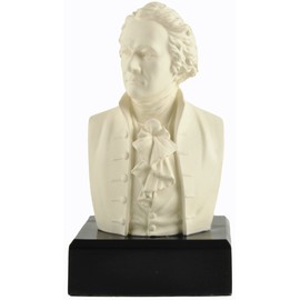 JFSM INC. Alexander Hamilton Founding Father Historical Bust Collectible Memorabilia - Great Americans Collection White