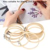 12Pcs Bamboo Embroidery Hoops Adjustable Cross Stitch Frame Circle Sewing