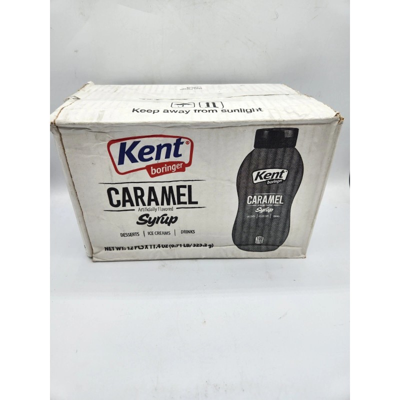 Kent Caramel Syrup - Full Case of 12 - 11.4oz