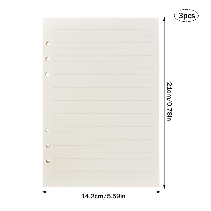 A5 Refill Paper, 3 Packs 135 Sheets Refillable Note Paper,