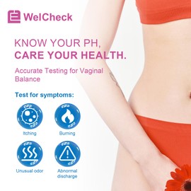 Vaginal pH Test Strips - Fast Results in 15 Seconds - Extra Wide 5mm Strips with Anti-Slip Grip Handle - Includes Color Chart and Manual - 3 Individually Packaged Strips