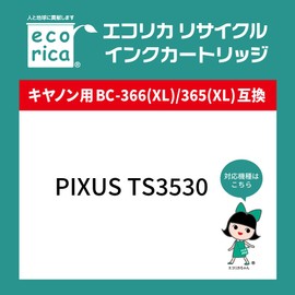 Ecolica ECI-C366C Remanufactured Ink Compatible with Canon 365/366 BC-366 Pigment Color Remaining Level Indicator