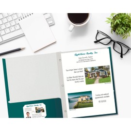 Teal Paper 2 Pocket Folders with Prongs, 50 Pack, by Better Office Products, Matte Texture, Letter Size Paper Folders, 50 Pack, with 3 Metal Prong Fastener Clips, Teal