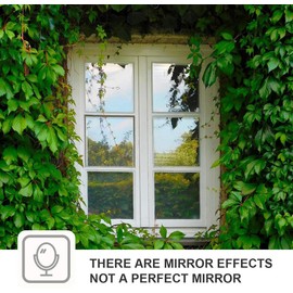 WPCTEV One Way Mirror Window Film Daytime Privacy Heat Control Film Solar Film Non-Adhesive Window Tint for Home and Office Blue & Silver 6 Mil 17.5 Inch x 6.5 Feet
