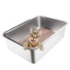 Stainless Steel Cat Litter Box with High Sides - Never
