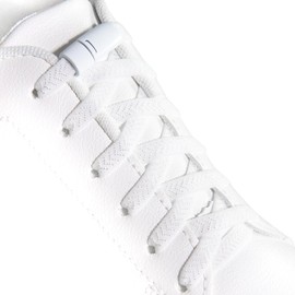Schnüris® Elastic Shoelaces without Tying Length 100 cm I Shoelaces with Quick Release 6 mm or 7 mm I Magnetic Rubber Shoe Laces I Smartclip Shoelaces for Children and Adults, White-Wide