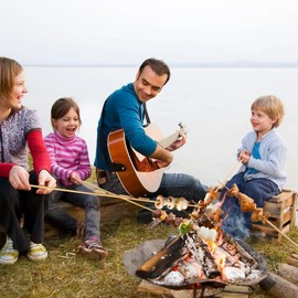 Extra Long 24" Bamboo Smores Sticks (150 Pcs), Marshmallow Roasting Sticks for Fire Pit, 6mm Heavy Duty Wooden Skewers for Smore Hot Dog Barbecue Thick Sticks