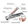 KeyUnity Titanium Foldable Nail Clipper with File, German 4116 Stainless