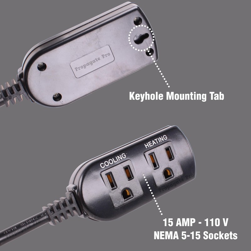 15 Amp Plug in Digital Temperature Controller Outlet by Propagate