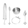 4 Pieces Parrot Food Cup Stainless Steel Bird Food Fruit