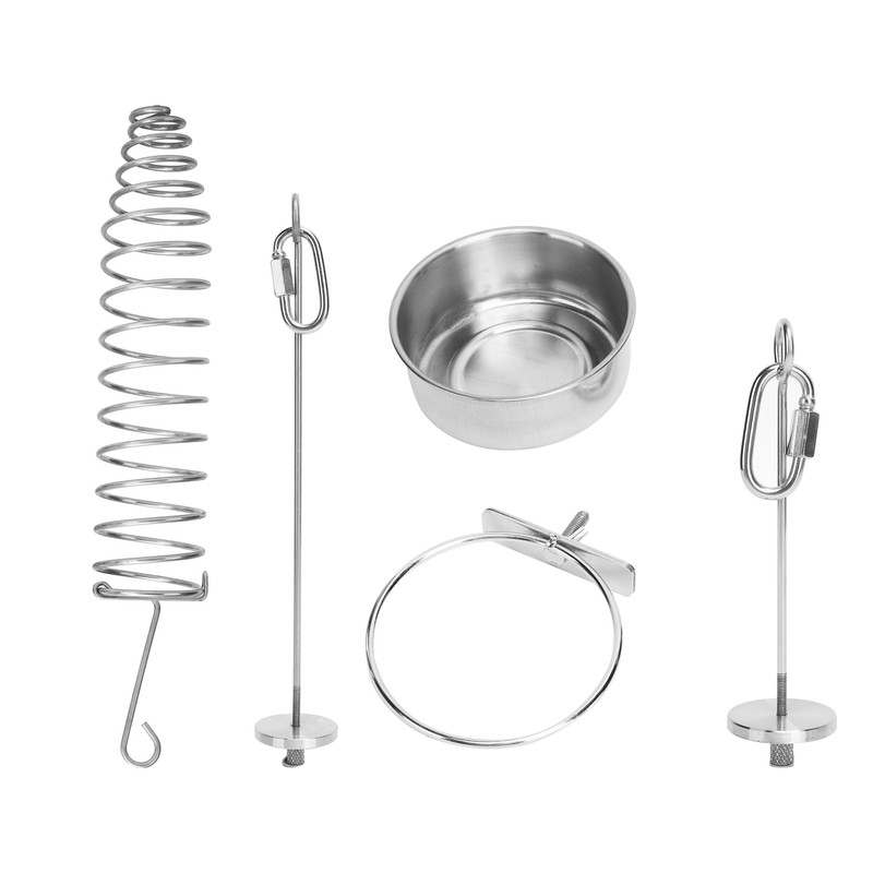 4 Pieces Parrot Food Cup Stainless Steel Bird Food Fruit