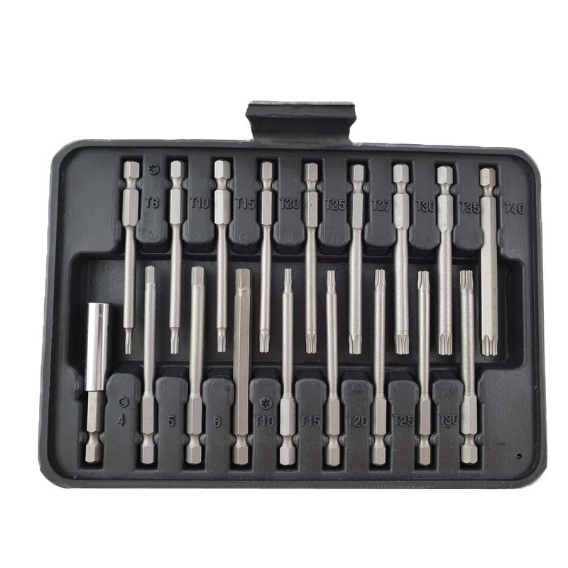 Bit Set Security Screws XXL Long Bit Box 50 Pieces