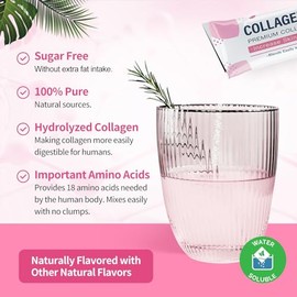 NATURE TARGET Multi Collagen Peptides Powder - Type I, II, III, V, X - Enhanced Absorption, Hydrolyzed Collagen Peptides with Prebiotics, Sugar-Free, 