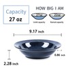 vicrays Wide Rim Soup Bowls - 27oz Ceramic Pasta Plates