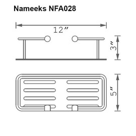 Nameeks NFA028 NFA Shower Basket, One Size, Chrome