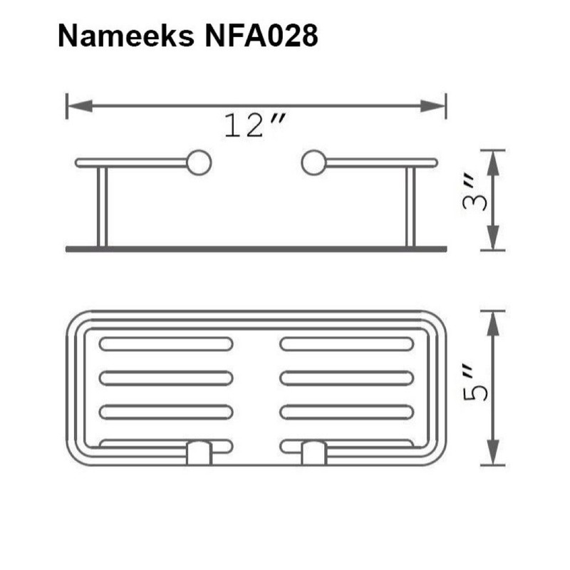 Nameeks NFA028 NFA Shower Basket, One Size, Chrome
