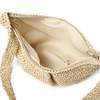 RAVESSIA Women's Small Handmade Woven Straw Summer Beach Crescent Hobo