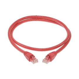 SF Cable 10ft Cat 6A Unshielded (UTP) Ethernet Network Cable, 500MHz, 24AWG - Red