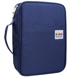 OVAKIA Large Pencil Case Waterproof Drawing Pen Holder Bag Hold 220 Colored Pencil or 200Gel Pen with Zipper Closure Slot Nylon Pen Organizer for Student or Artist