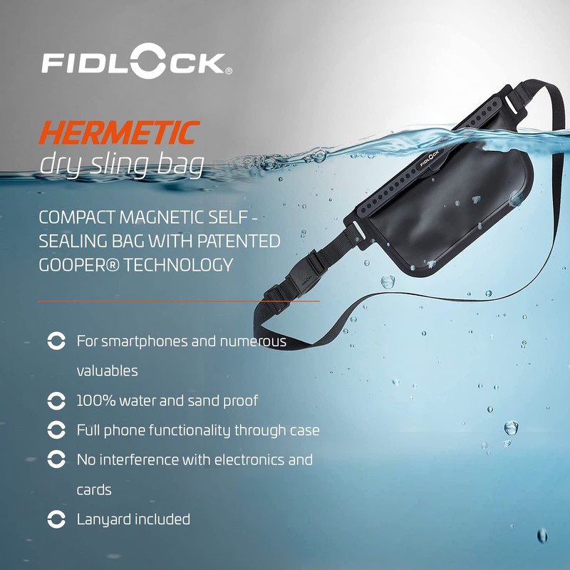 Fidlock Hermetic Sling Bag, Black/Black, Black/Black/Black