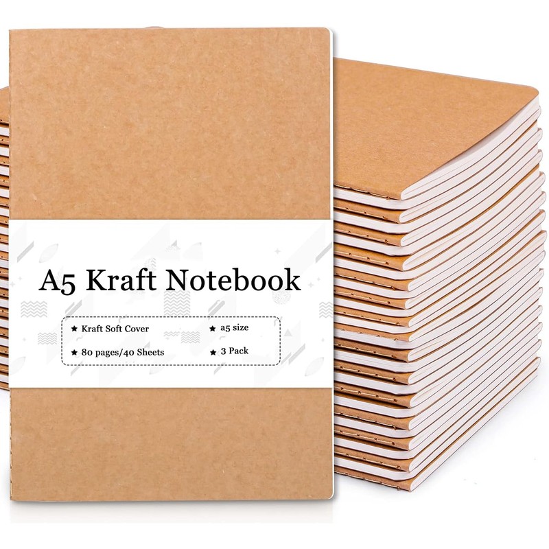 KISSKI·H Olvido 3Pack Notebook Journals for Travelers, A5 Writing Travel