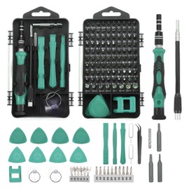 MECCANIXITY 138 in 1 Magnetic Precision Screwdriver Set Electronics Repair Tools Kit for Cellphone Mobile Phone Laptop PC Computer, Green