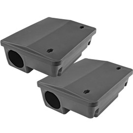 iTrap Mice & Rat Bait Stations – 2 Pack Rodent Control Boxes, Child & Pet-Safe Locking Design, Indoor/Outdoor Use with Mounting Brackets