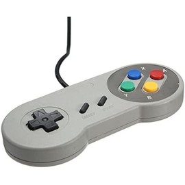 SNES Retro Replacement Controller Gamepad - SNES Gaming Joypads Gamepad - Suitable for SNES Only NEW Replacement Controller - By TRIXES grey