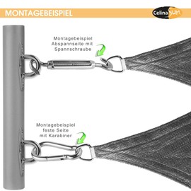 CelinaSun Awning Attachment Accessory Assembly Set, Sun Protection Awning Construction, Galvanised Steel