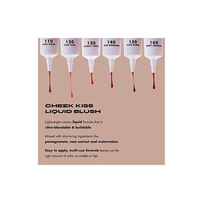 Milani Rubor Liquido Multiusos Cheek Kiss Liquid Blush 140 Rose