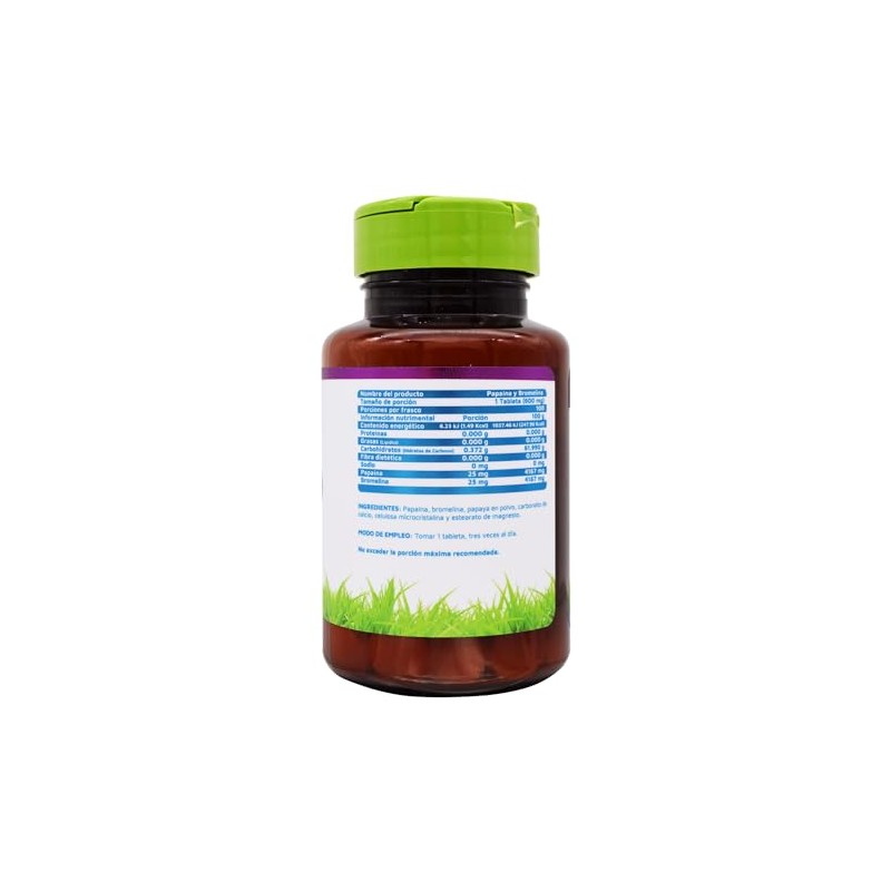 Vidanat Papaína y Bromelina 100 Tabletas – Suplemento Alimenticio de