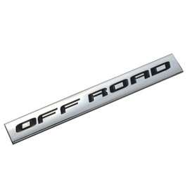 Chrome Finish Metal Emblem Off Road Badge (Black Letter) (Black)