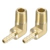 sourcing map Brass Hose Barb Fitting Elbow 3/16 Inch x
