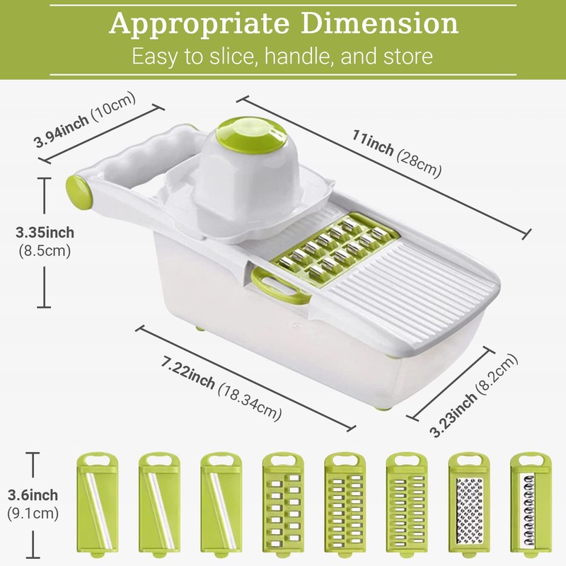 ADOV Mandoline Slicer, All in 1 Fruit and Vegetable Slicer,
