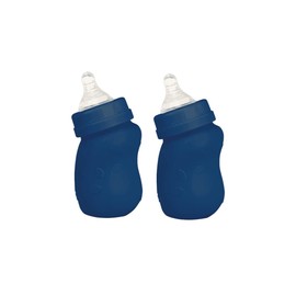Green Sprouts - Sprout Ware® Baby Bottle Made from Plants and Glass 5 Oz. - 2-Pack (Navy Blue)