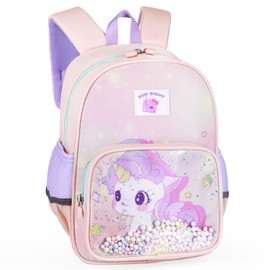 Tokeya Children's Backpack Girls Boys Waterproof Backpack Children with Chest Strap Cute Cartoon Animal Nursery Backpack Lightweight Small Preschool Nursery Backpack for Baby Toddler 2-6 Years, pink