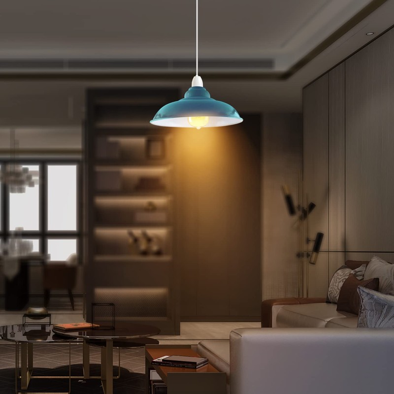 LEDSone Industrial Ceiling Pendant Light Shades, Retro Vintage Style Curvy