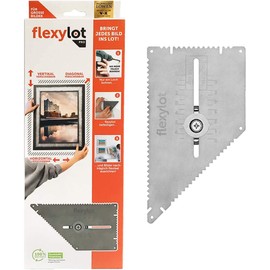 flexylot Picture Hangers – 3 x PRO | Ideal for Large and Heavy Pictures up to 12 kg | Can Be Adjusted After After Use | For Almost All Standard Frames & Pictures, Pack of 3