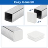uxcell 2" (50mm) Square Tubing End Caps, 16 Pcs Plastic