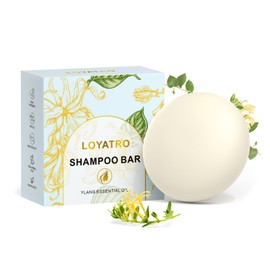 LOYATRO Ylang Ylang Shampoo Bar for Hair Solid Soap, Deep Cleansing Hair Shampoo for Fine & Oily Hair 3 oz