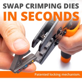 Wirefy Crimping Tool 9" for Quick Change Crimping Dies 26-4 AWG | High Leverage Wire Crimper | Crimping Pliers | Ratcheting Terminal Crimp Tool