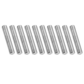 PATIKIL 1/2"-13 UNC 304 Stainless Steel Fully Threaded Rod, 10Pcs 2.8" Length Long Threaded Screw Right Hand Threads All Threaded Rod Studs for Anchoring Bolt, Clamps, Hangers and U-Bolts