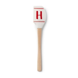 Monogrammed premium Silicone Spatula, Non-stick, Heat Resistant kitchen spatula - Dishwasher Safe - Kitchen Utensils - BPA & BPS Free - Perfect for Baking, Scraping, and Mixing 1PCS (H - Red)