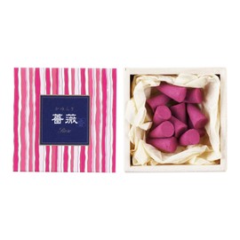 Nippon Kodo - Kayuragi - Rose Incense Cones 12 Pack with Incense Holder - White 12 pieces (x 1)