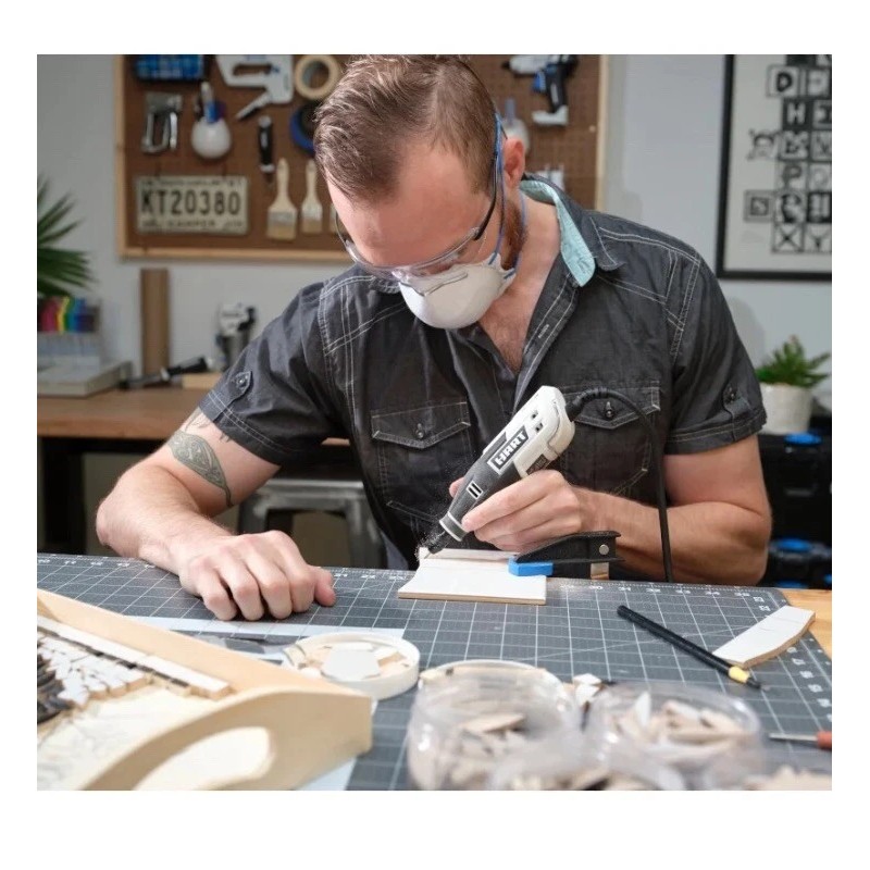 HART 1 Amp 2-Speed Rotary Tool Kit with 10 Accessories