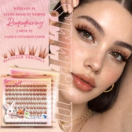 Brown Lashes Clusters Wispy Eyelash Clusters Natural Look (Drifter Brown)