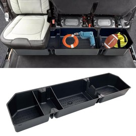 MAXDOM Under Seat Storage Fits for (2015-2024) F150 SuperCrew Cab and Crew Cab, (2017-2024) F250 F350 F450 F550 4-Door Full Size Pickup (Black, ABS Tool Box)